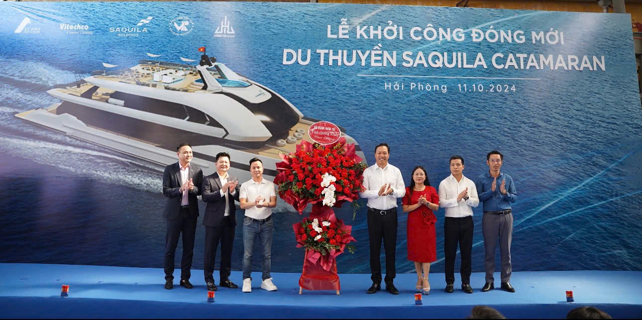 Lễ khởi công đóng mới Du thuyền Saquila Catamaran